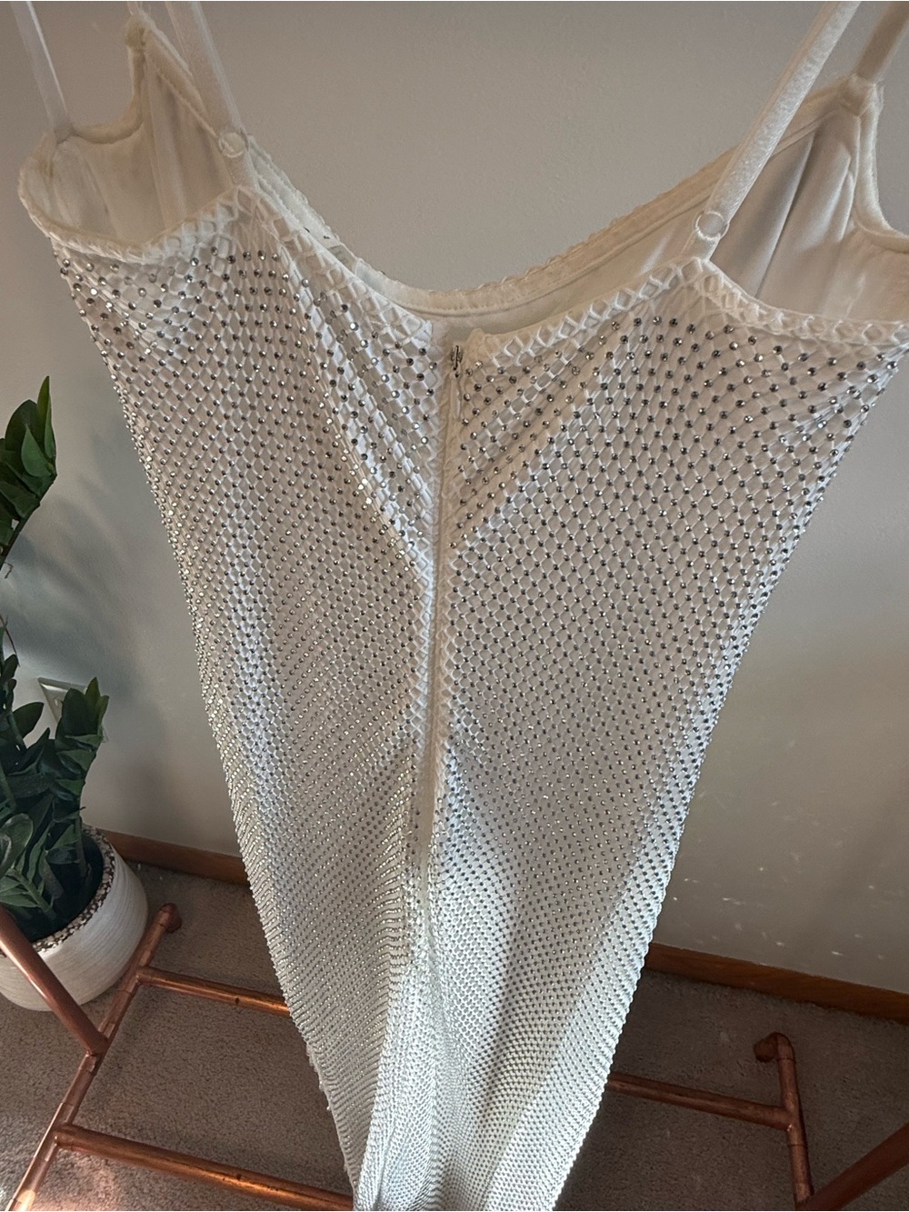 12th Tribe Ezmerelda White Rhinestone Fringe with coco pearl necklace - Picture 4 of 12